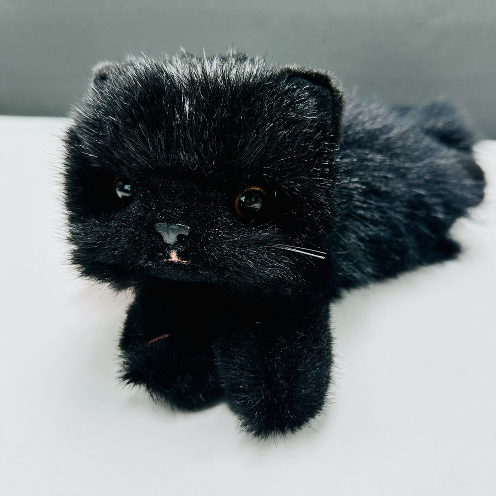 Vintage Ty Classic "Licorice" Beanie Buddy 14” Plush Black Persian Cat 1997 - Picture 2 of 12